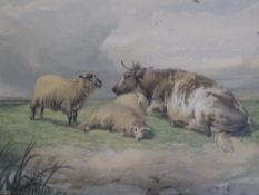 THOMAS SIDNEY COOPER (19803-1902) - A PAIR OF CHROMO LITHOGRAPHS - Sheep in a snowy Winter landscape