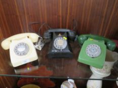 THREE VINTAGE TELEPHONES