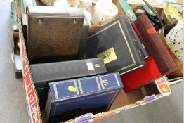 SEVEN ALBUMS OF ASSORTED VINTAGE POSTCARDS, TO INCLUDE MILITARY EXAMPLES, GREETINGS POSTCARDS,