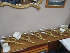 A SET OF SIX 20TH CENTURY GIRANDOLE WALL LIGHTS (ELECTRIC)