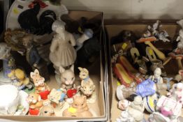 TO TRAYS OF ASSORTED CERAMICS TO INCLUDE A GIEVE IN CHIANTI PLAQUE ETC