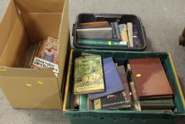 TWO TRAYS OF ASSORTED BOOKS TO INCLUDE ELECTRICAL ENGINEERING EXAMPLES ETC TOGETHER WITH A TRAY OF