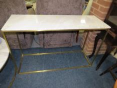 A MODERN RECTANGULAR CONSOLE TABLE - H 76 CM, L 120 CM