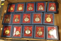 A TRAY OF ASSORTED MODERN POCKET WATCHES