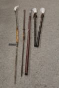 A SELECTION OF TRIBAL STYLE SPEARS ETC (5)