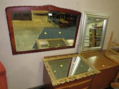 THREE MODERN WALL MIRRORS