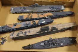 FIVE MODEL AIRCRAFT CARRIERS