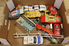 A SELECTION OF VINTAGE SLOT CARS ETC