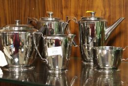 A FIVE PIECE OLD HALL TEA AND COFFEE SERVICE