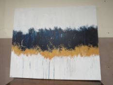 A LARGE MODERN CANVAS PAINTING - 120 X 99 CM