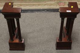 A PAIR OF BOOKENDS IN THE FORM OF UNUSUAL ARCHITECTURAL STRUCTURES