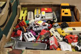 TWO TRAYS OF DIECAST VEHICLES TO INCLUDE DINKY ETC TOGETHER WITH COMPUTER CASSETTES ETC