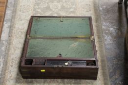 A BRASS BOUND WRITING SLOPE A/F