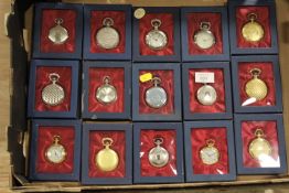A TRAY OF ASSORTED MODERN POCKET WATCHES
