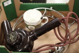 A VINTAGE BAKELITE HAIR DRYER ETC.