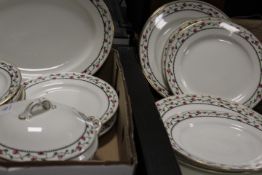 TWO TRAYS OF WEDGWOOD 'OWEN' PATTERN DINNERWARE