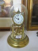 A GERMAN DOMED ANNIVERSARY CLOCK