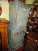 A PAIR OF SHABBY CHIC PAINTED BEDSIDE CHESTS, W 55 cm (2)