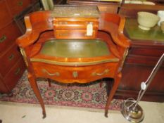 A FRENCH KINGWOOD BUREAU WITH INLAID AND CROSSBANDED DETAIL AND GILT METAL MOUNTS, H 97 cm W 75 cm