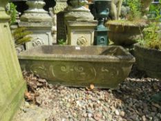 A RECTANGULAR GARDEN TROUGH, L 75 cm