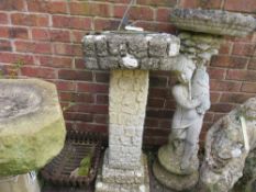 A BRICK EFFECT GARDEN SUN DIAL