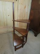A SET OF MAHOGANY REPRODUCTION THREE TREAD LIBRARY STEPS
