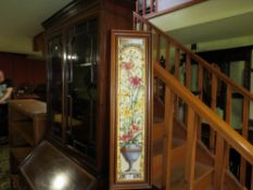 A MODERN FRAMED TILED PLAQUE