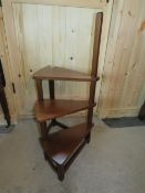 A SET OF MAHOGANY REPRODUCTION THREE TREAD LIBRARY STEPS
