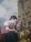 INTERN C.W. (1973). A PAIR OF OIL ON CANVAS PAINTINGS DEPICTING FIGURES, GILT FRAMED, 75 X 49 cm (