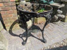 A CAST IRON PUB TABLE BASE