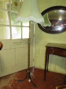 A BRASS ART NOUVEAU LAMP STANDARD