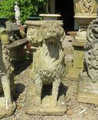 A DECORATIVE GARDEN DOG STATUE, H 78 cm