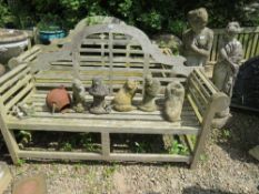 A QUANTITY OF SMALL STONE GARDEN ORNAMENTS INC. A BOOT (7)