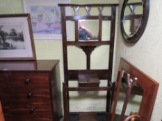 A VINTAGE OAK HALL STAND