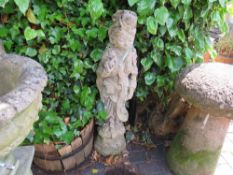 AN ORIENTAL STYLE GARDEN STATUE, H 104 cm