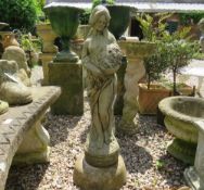 A FIGURATIVE LADY GARDEN STATUE, H 90 cm
