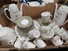 A TRAY OF ROYAL ADDERLY ADELFI TEA AND COFFEE WARE