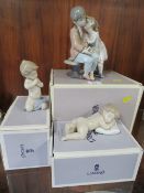 THREE BOXED LLADRO FIGURINES