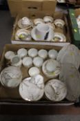 TWO TRAYS OF ASSORTED CHINA TO INCLUDE AN ORIENTAL STYLE BOWL, TEAWARE ETC
