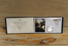 SILVER PROOF £5 COIN COVER