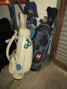 THREE BAGS OF VINTAGE GOLF CLUBS