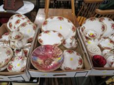 THREE TRAYS OF ROYAL ALBERT OLD COUNTRY ROSES