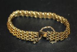 VINTAGE YELLOW METAL BRACELET