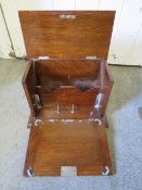 A VINTAGE OAK LETTER RACK