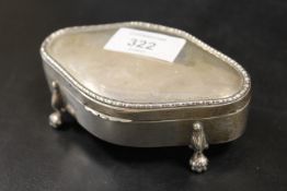 SILVER TRINKET BOX HALLMARKED CHESTER 1919