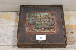 A VINTAGE BOX OF CHILDRENS BUILDING BLOCKS