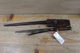 A BELGIAN M1916/24 MAUSER BAYONET AND FROG