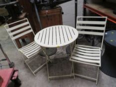 A SMALL GARDEN BISTRO SET
