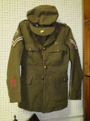 AN ARMY OFFICER JACKET AND HAT