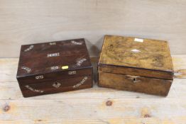 TWO VINTAGE WOODEN BOXES A/F